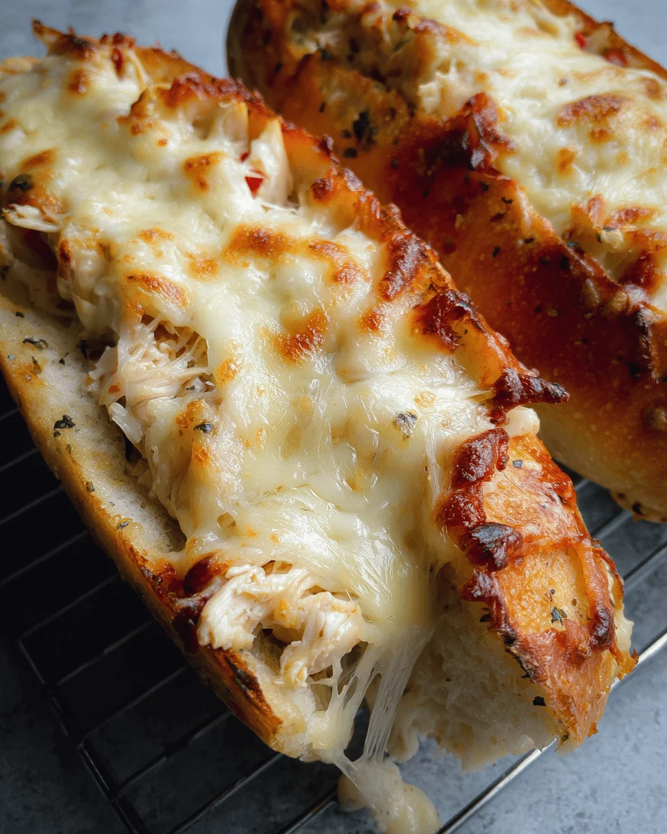 Cheesy Chicken Garlic Bread Sandwich