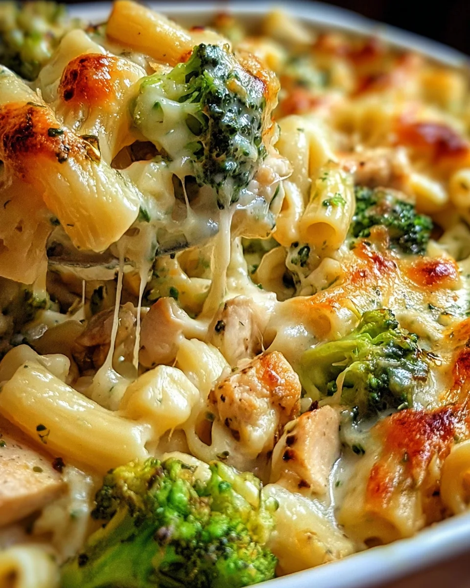 Chicken and Broccoli Alfredo Bake