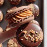 Chocolate Peanut Butter Macarons