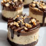 Chocolate Peanut Butter Mini Cheesecakes