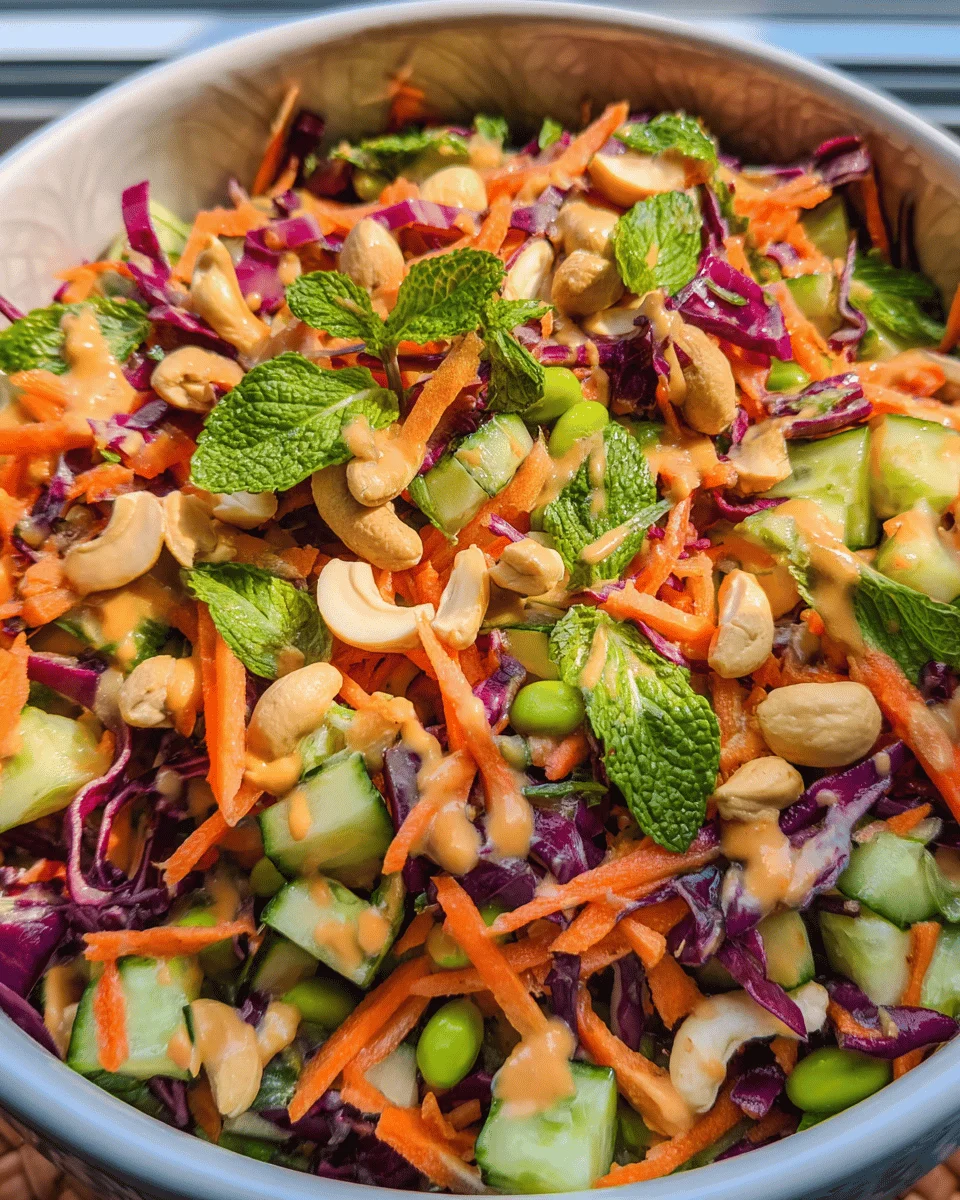 Chopped Asian Salad (Miso Dressing)