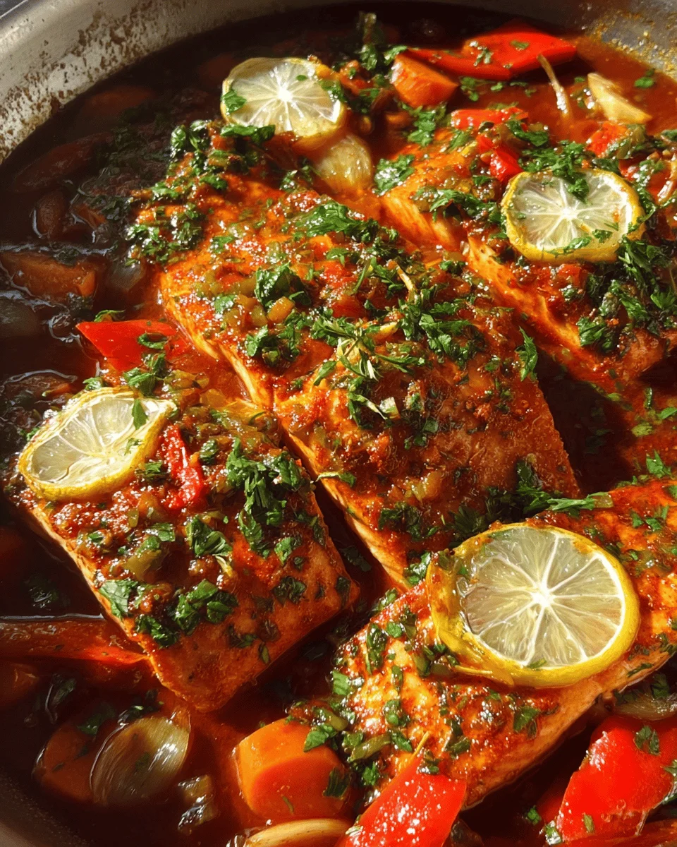 Classic Spicy Moroccan Fish in Rich Sauce