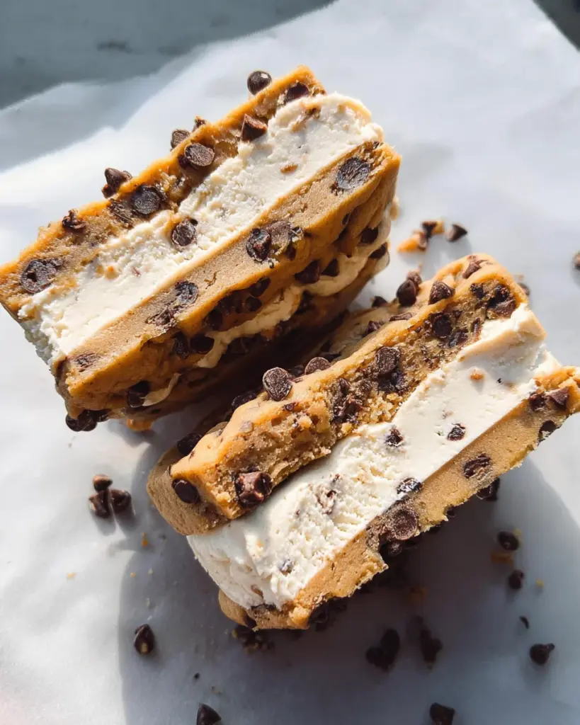 Cookie Dough Vegan Ice Cream Sandwiches (Easy + No-Bake!)
