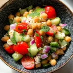 Cottage Cheese and Chickpeas Salad