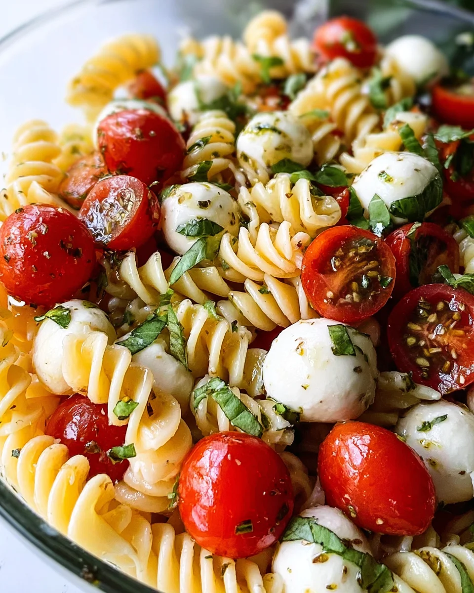 Creamy Caprese Pasta Salad