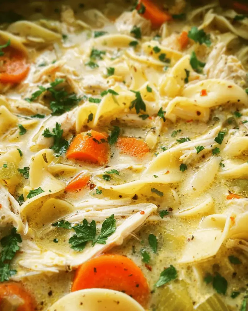 Creamy Chicken Noodle Soup Recipe