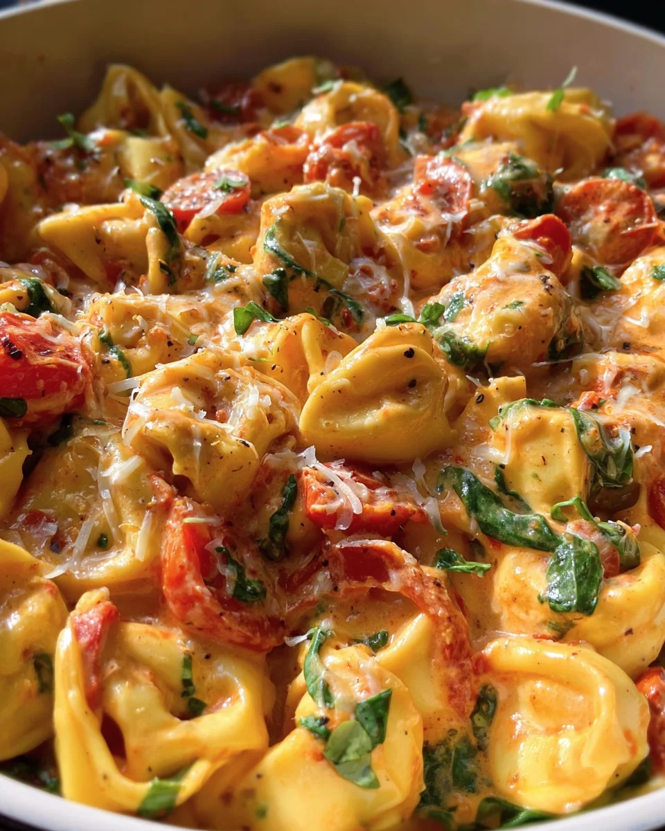 Creamy Tortellini with Tomatoes