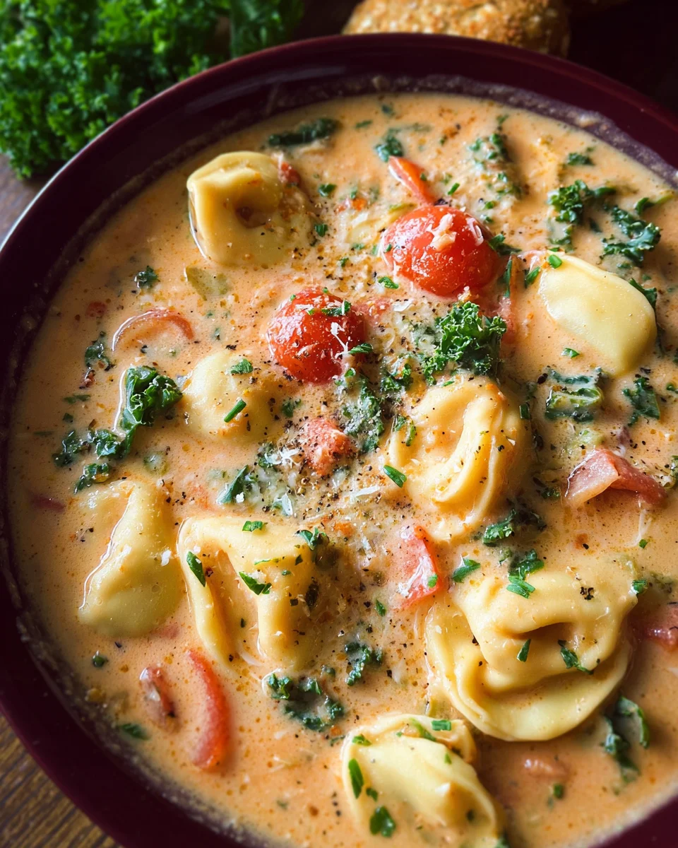 Creamy Tuscan Tortellini Soup