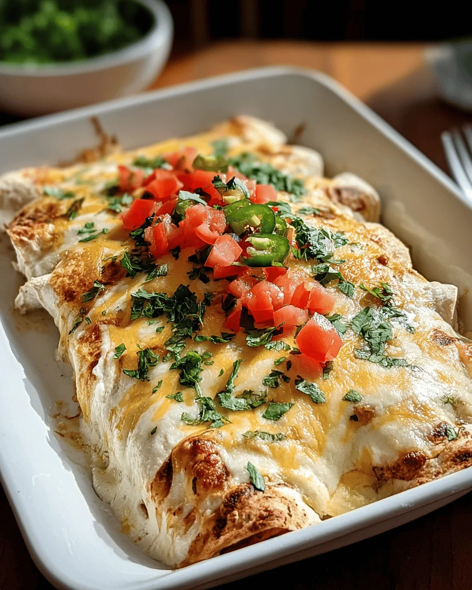 Creamy White Chicken Enchiladas