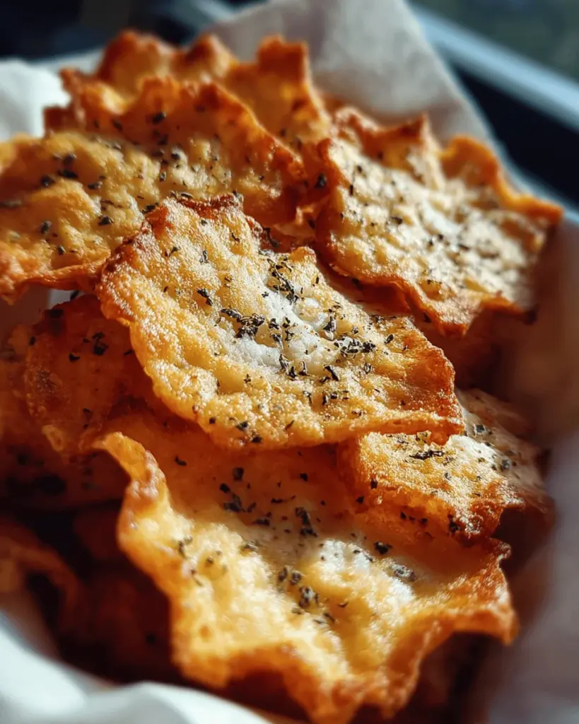 Crispy Cottage Cheese Chips