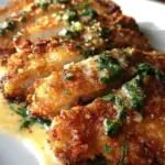 Crispy Parmesan Chicken with a Rich Garlic Sauce