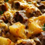 Crockpot Loaded Steak and Potato Bake Recipe