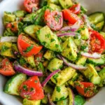 Cucumber Tomato Avocado Salad