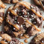 Double Chocolate Salted Caramel Cookies