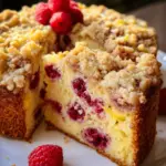 Easy Lemon Raspberry Cake with Crumb Topping
