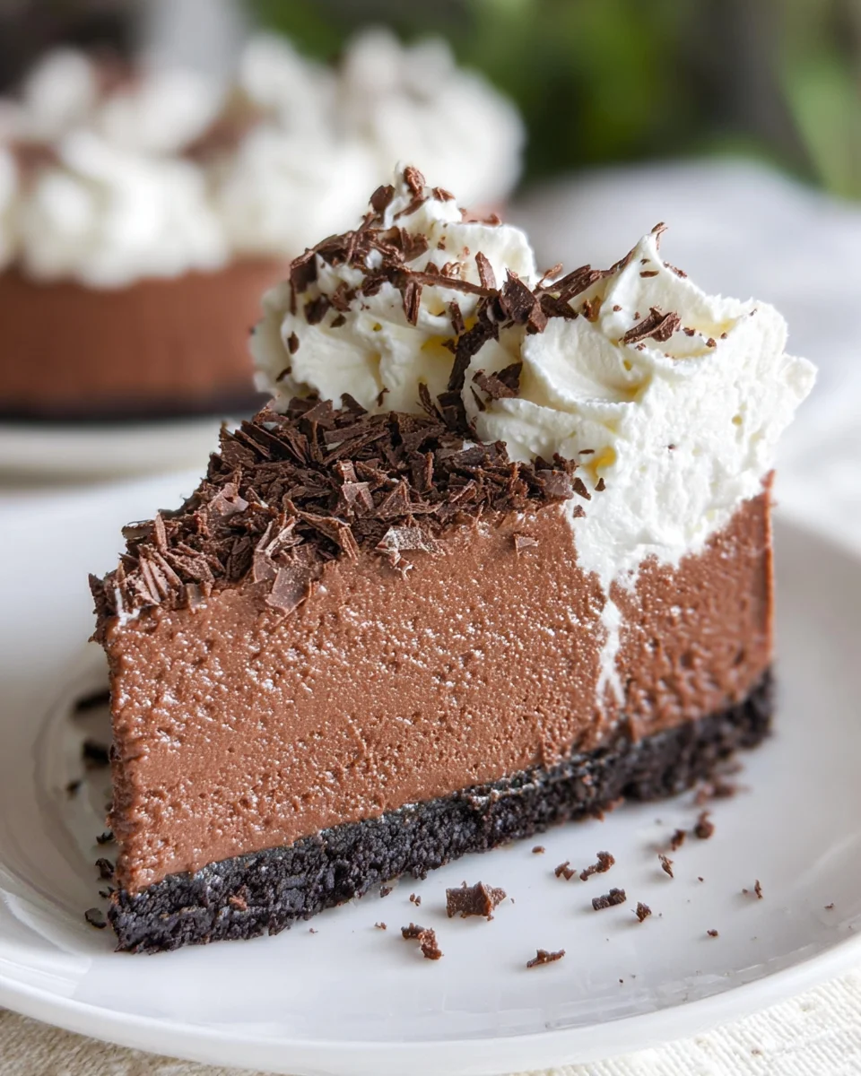 Easy No Bake Chocolate Cheesecake