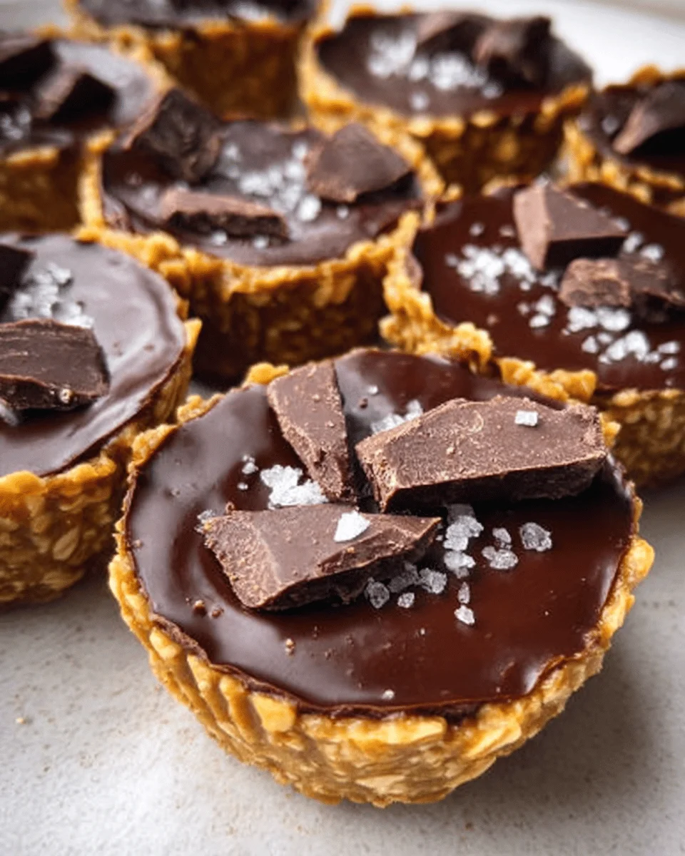 Easy No Bake Peanut Butter Oat Cups