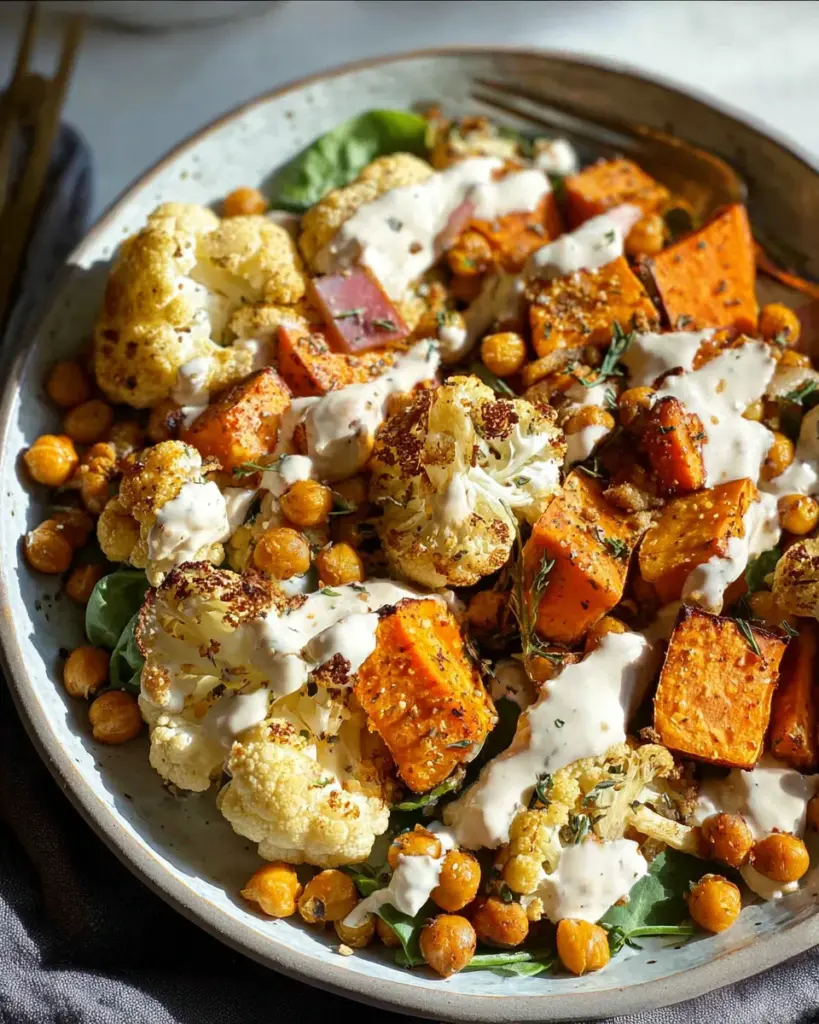 Easy Nourish Bowl Recipe with Tahini Yogurt Dressing