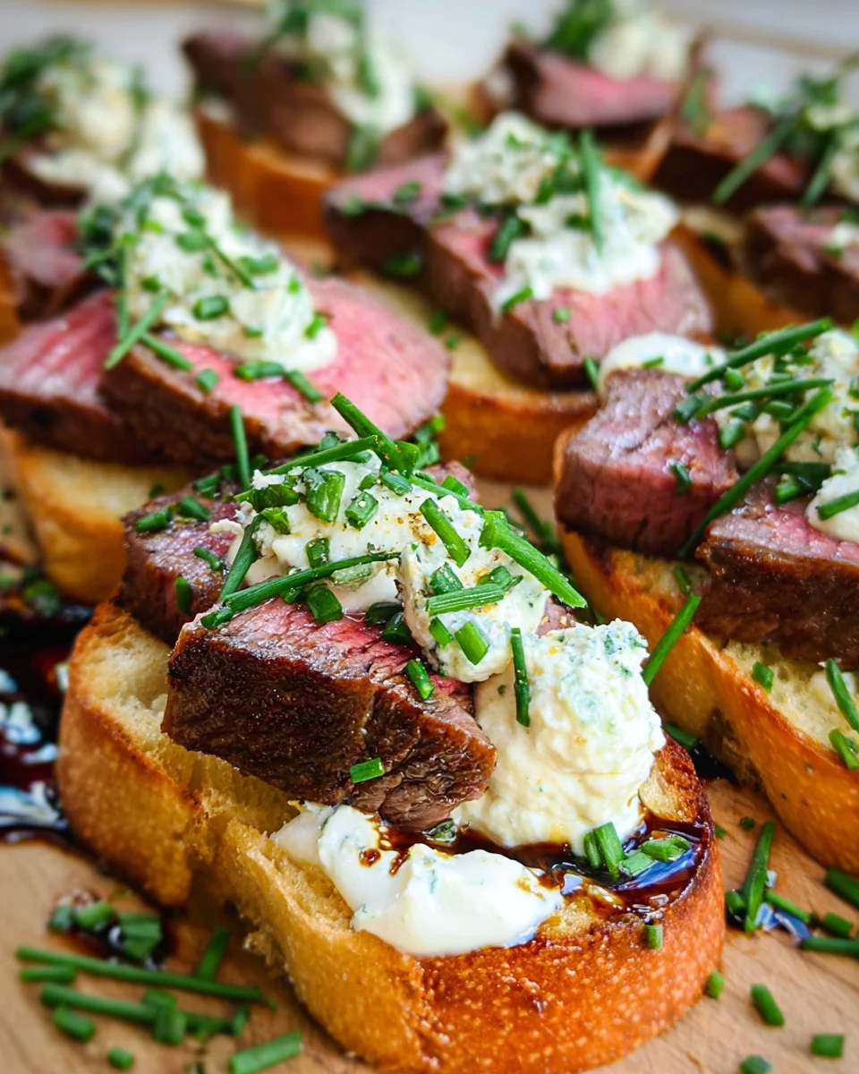Easy Steak Crostini (with Horseradish Sauce)