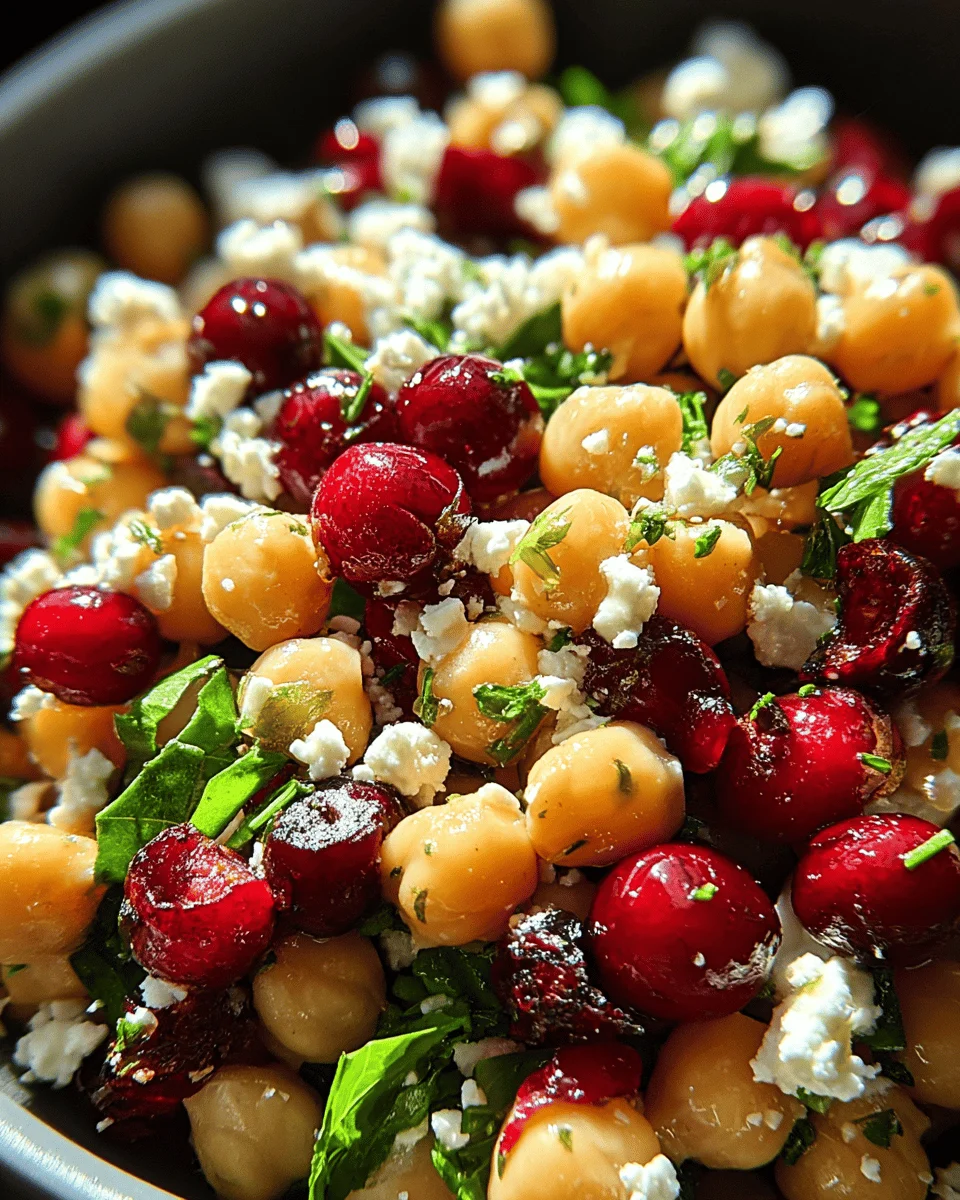 Feta & Cranberry Chickpeas with Lemon Vinaigrette 22 Feta