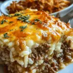 French Onion Ground Beef and Rice Casserole