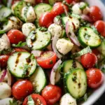 Fresh Cucumber Caprese Salad 21 Fresh Cucumber Caprese Salad