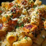 Garlic Butter Chicken with Rigatoni and Parmesan