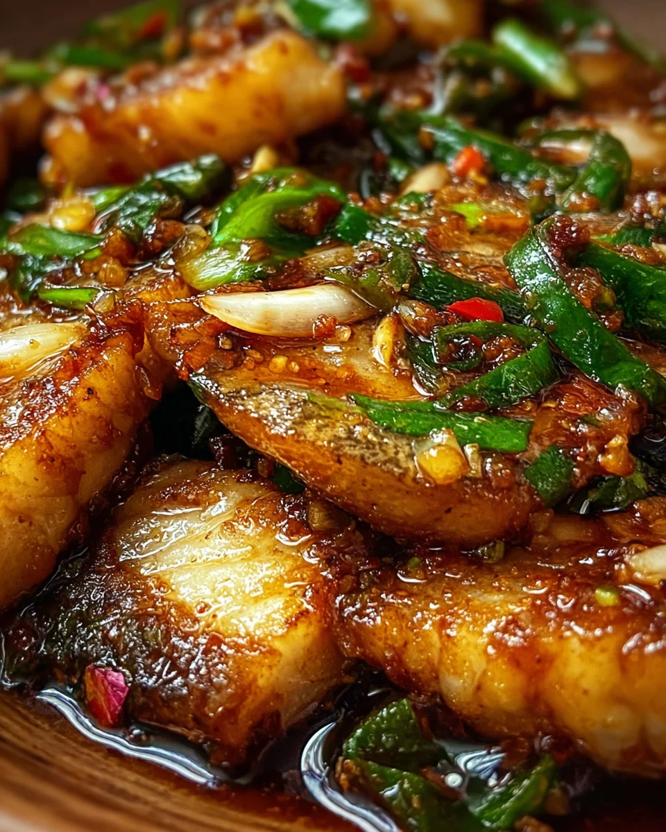 Ginger Onion Fried Sea Bass