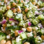 Herby Cucumber Salad with Feta and Chickpeas