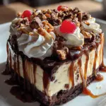 Hot Fudge Sundae Brownie Cheesecake