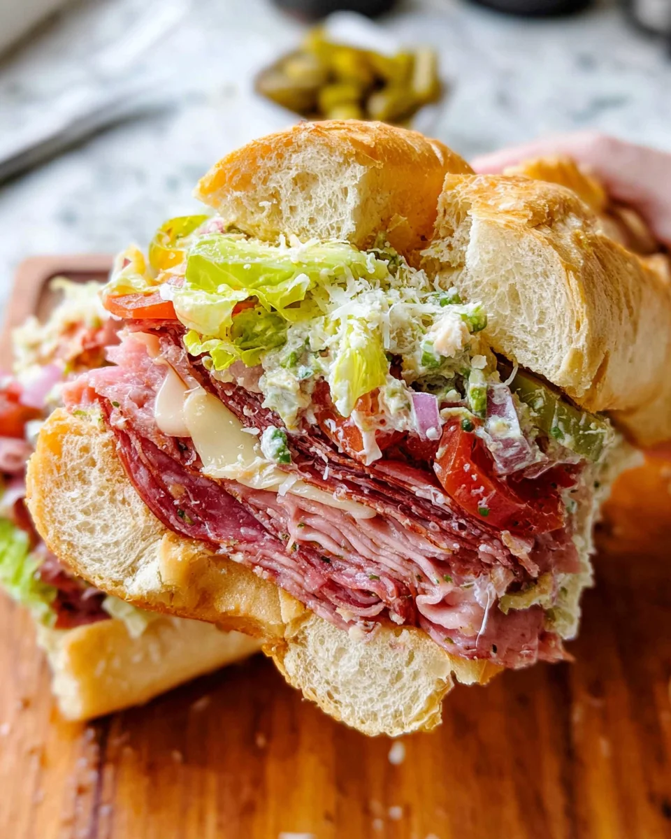 Italian Grinder Salad Sandwich (TikTok Viral Recipe)