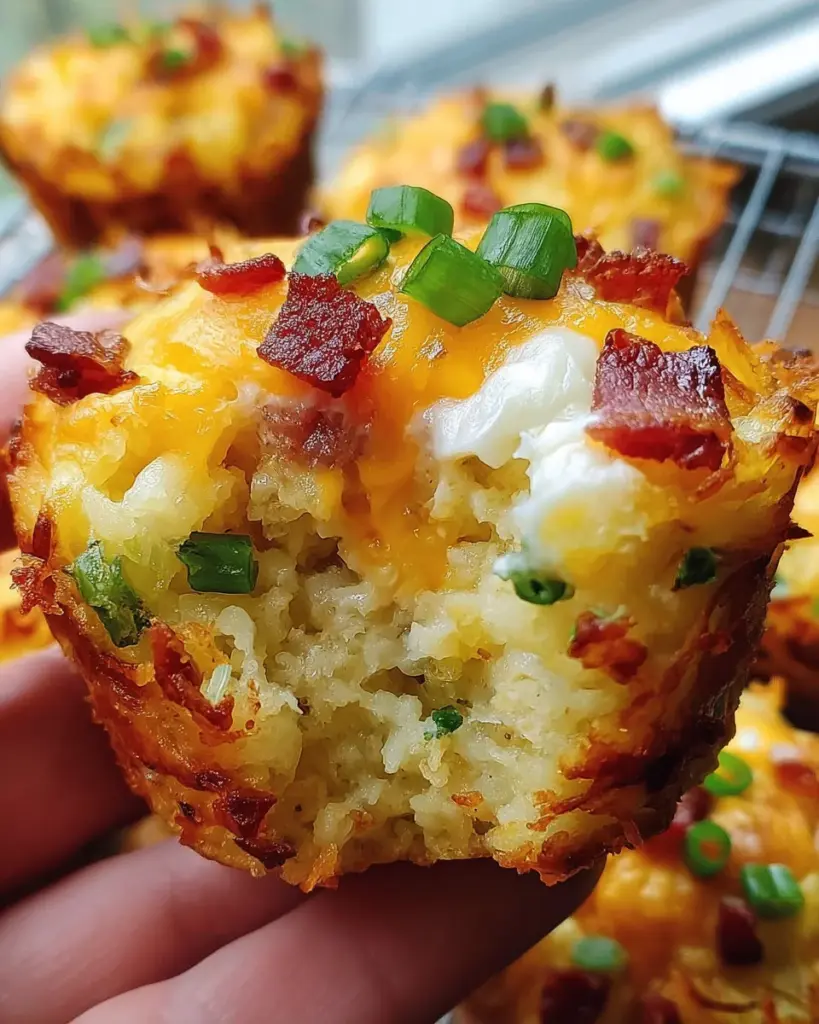 Loaded Bacon and Egg Hash Brown Muffins