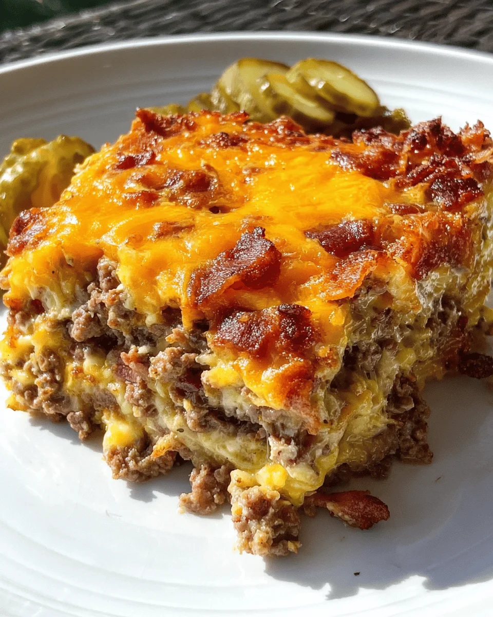 Low-Carb Bacon Cheeseburger Casserole
