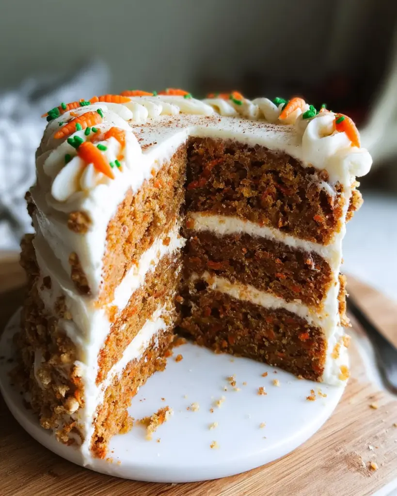 MOIST Vegan Carrot Cake Recipe with Cream Cheese Frosting