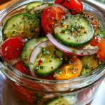 Marinated Cucumbers, Onions, and Tomatoes