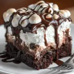 Marshmallow Chocolate Poke Cake