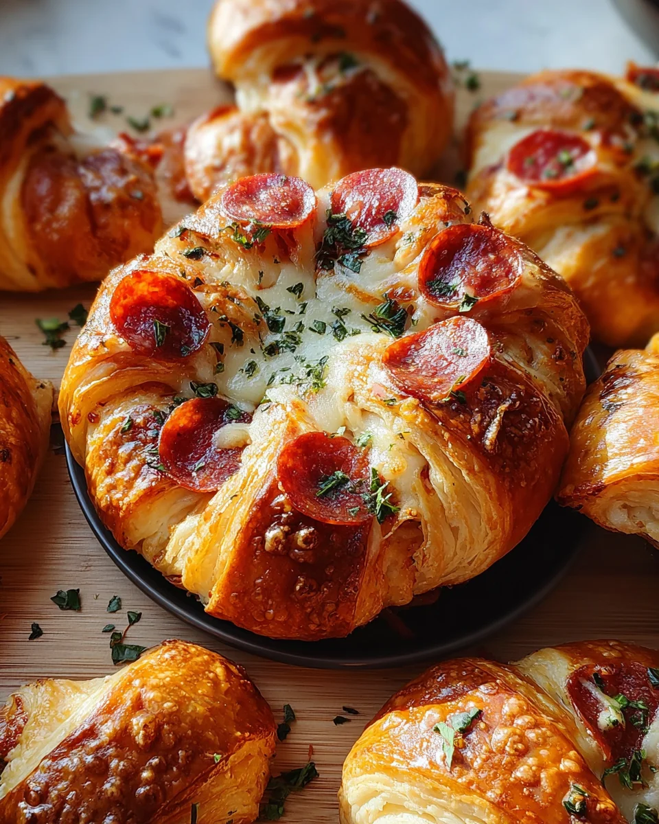 Mozzarella Pepperoni Croissant Rolls