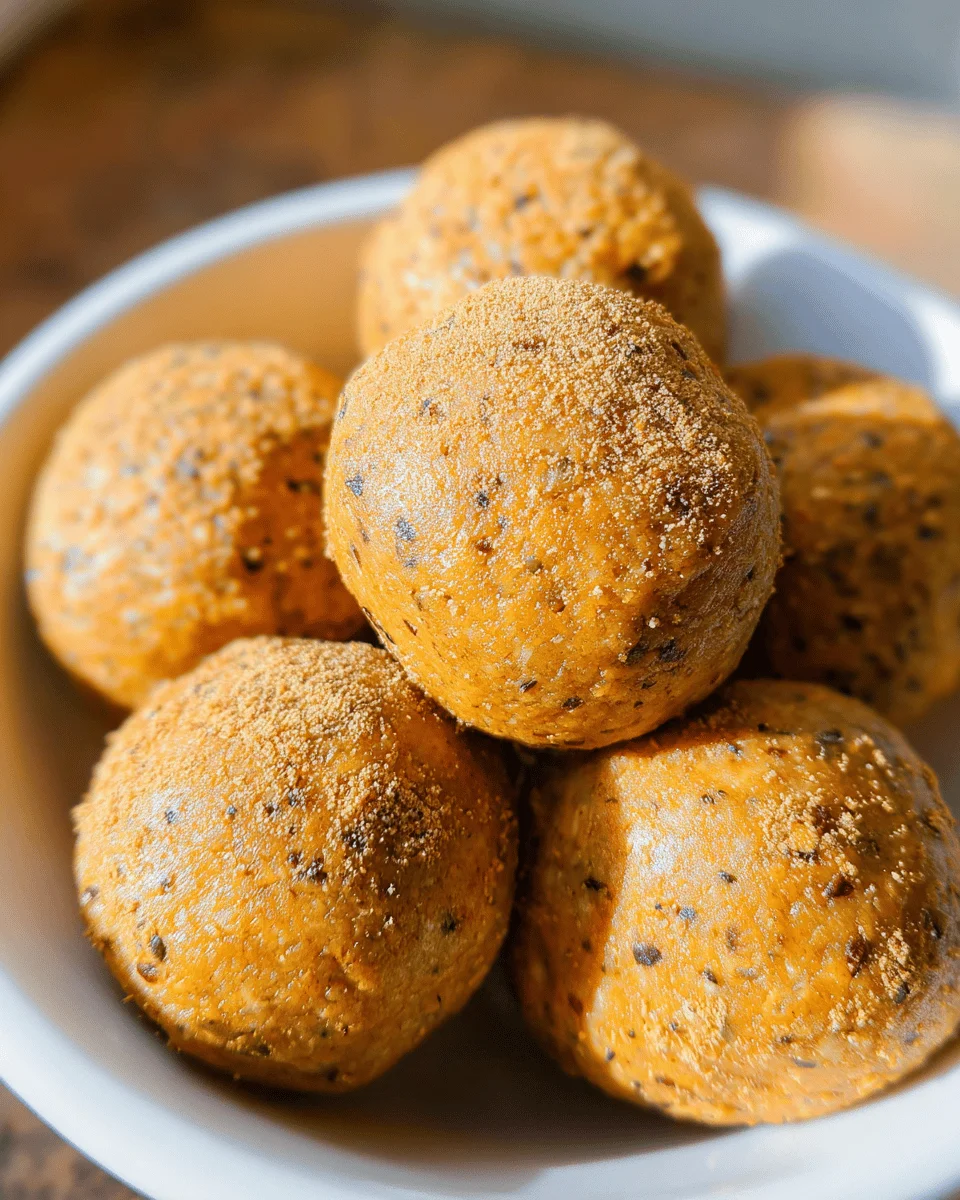 No Bake Healthy Pumpkin Pie Energy Balls