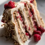 One Bowl Vegan Almond Raspberry Cake with Cream Cheese Frosting