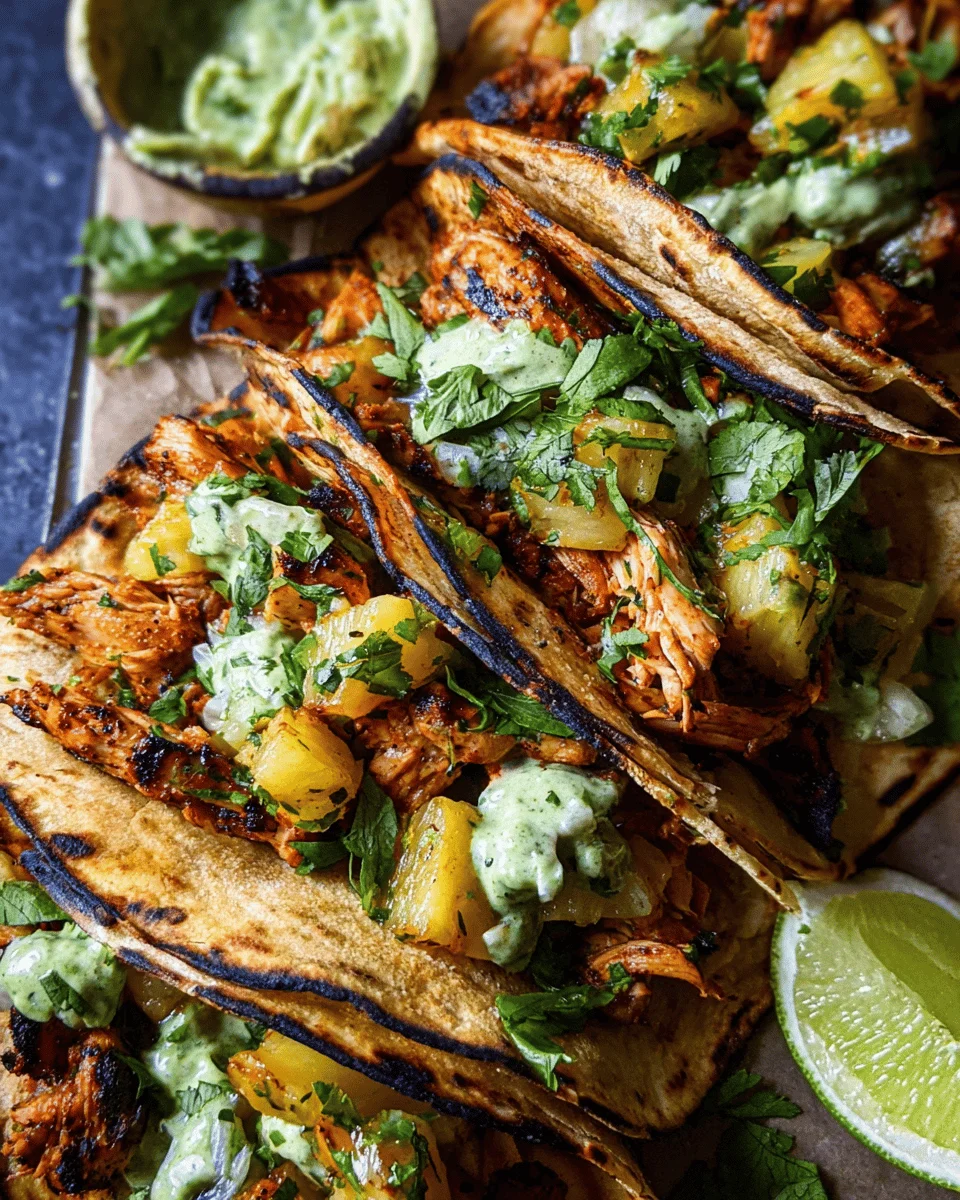 One Pan Chicken & Pineapple Tacos