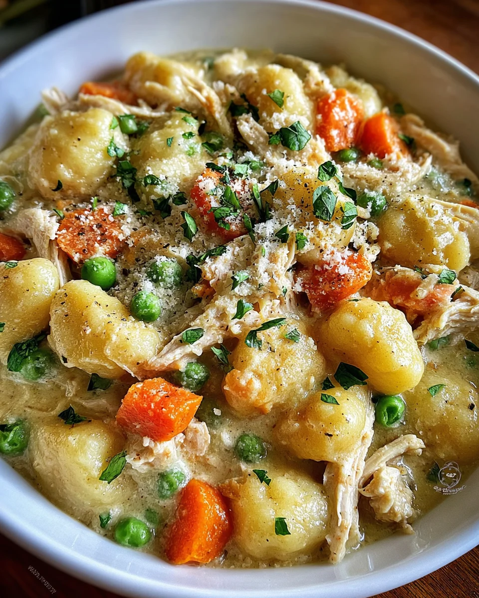 One Pot Gnocchi Chicken Pot Pie
