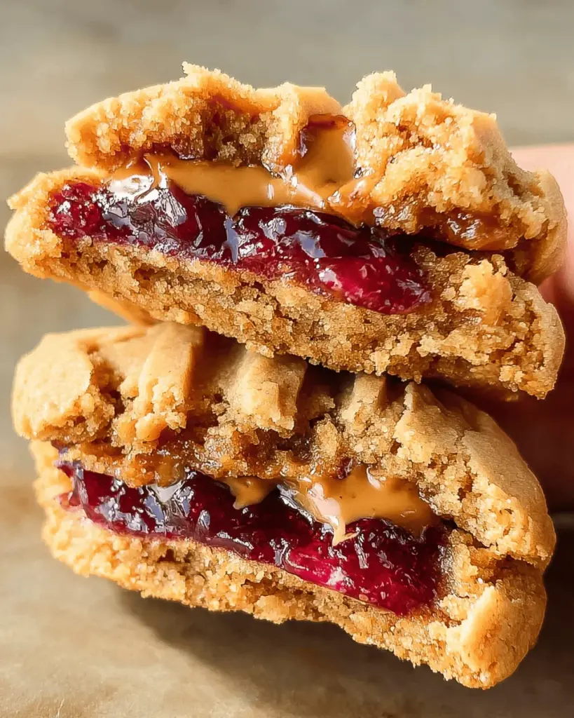 PB&J Stuffed Cookies