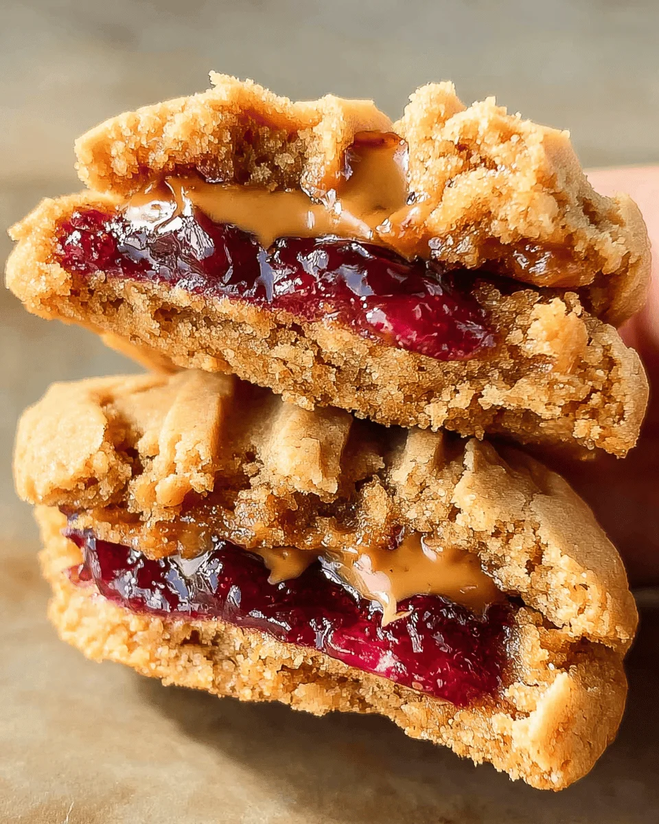 PB&J Stuffed Cookies