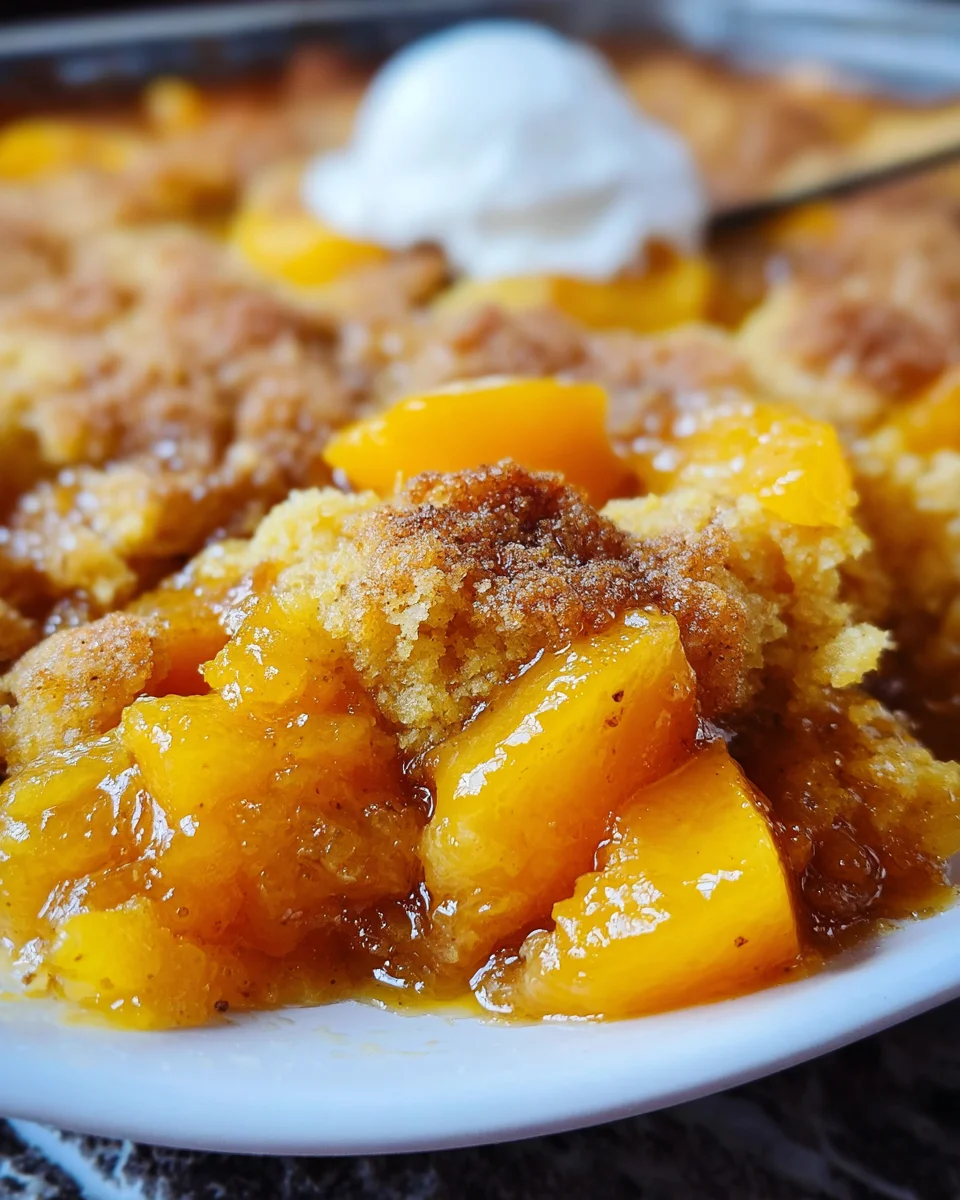 Peach Cobbler with Cake Mix