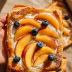 Peaches and Cream Puff Pastry Tart