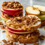 Peanut Butter Apple Sandwiches with Granola