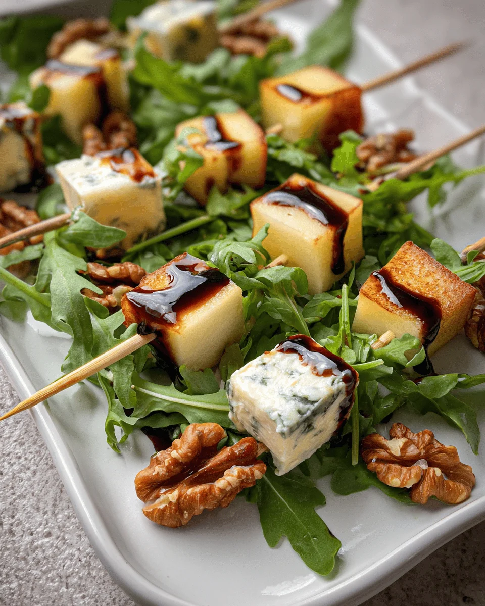 Pear & Brie Cheese Salad Skewers