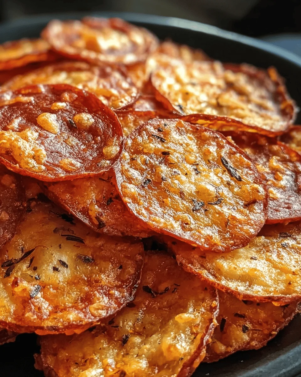 Pepperoni Cheese Crisps 14 Pepperoni