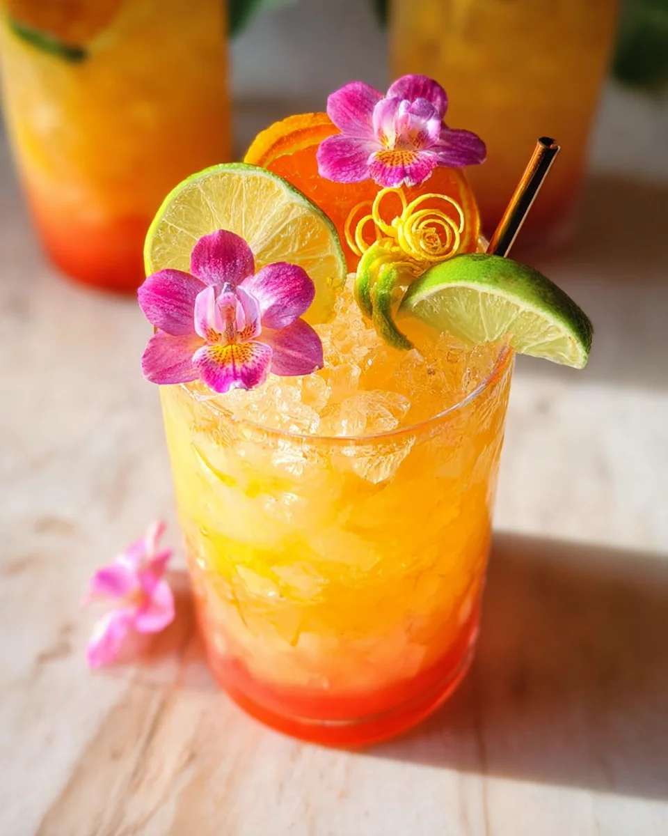Pineapple Mango Rum Punch Recipe That is Almost too Pretty to Drink