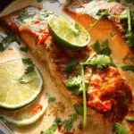 Poached Salmon in Coconut Lime Sauce
